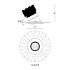 ORBITA PLASTER-IN ADJUSTABLE White/Black 15° 3000K Mains Dim