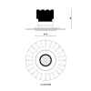 ORBITA PLASTER-IN White/Black 24° 2700K Mains Dim